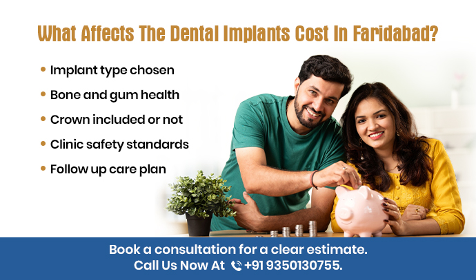affects the dental implant cost faridabad